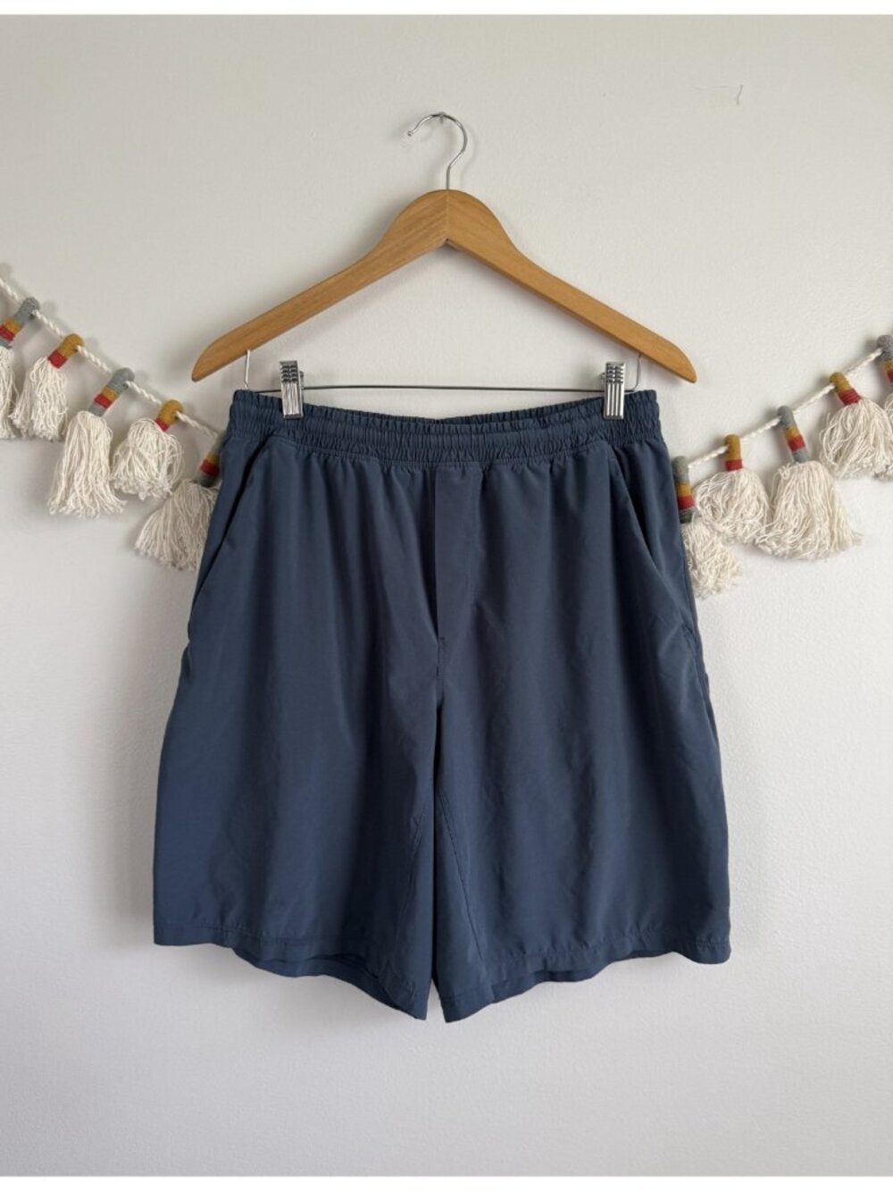 Lululemon Pace Breaker Linerless Short 9" Blue Performance Outdoor Running Men S